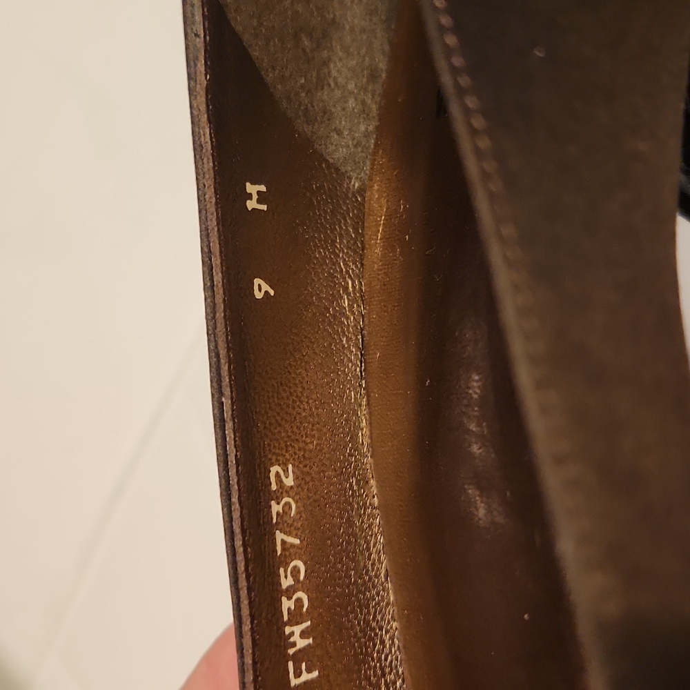 Stuart Weitzman Satin High Heel Open Toe Pumps With Bow Detail In Brown Size 9M - Picture 7 of 11